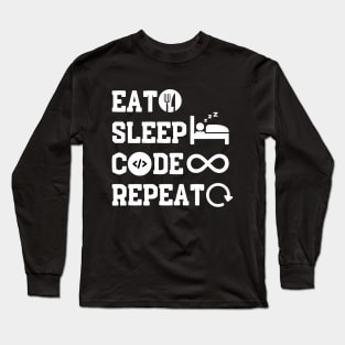 Eat Sleep Code Repeat Long Sleeve T-Shirt